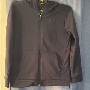 Under Armour Black Jacket with Full Length Zipper Size YM